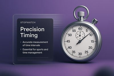 3D Stopwatch Design with Precision Timing Features