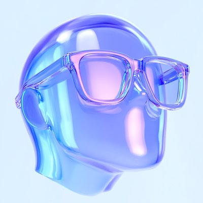 Stylized Glasses Display on a Futuristic Mannequin