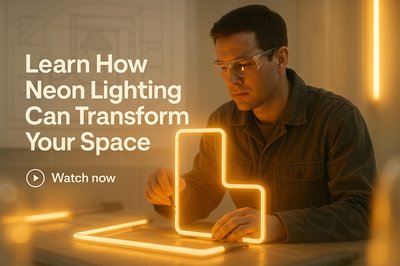 Engaging Promotional Image for Neon Lighting Tutorial