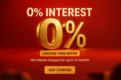 Promotional Banner for 0% Interest Offer