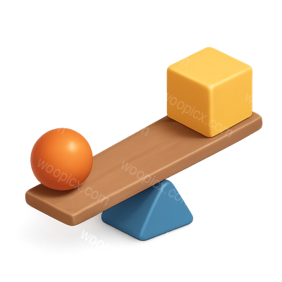 3D Lever Icon Featuring Geometric Shapes and Isometric Design
