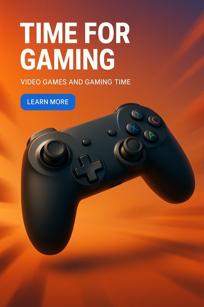 Gaming Promotion Graphic Featuring a Controller