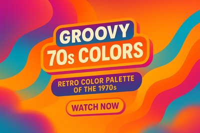 Colorful Retro-Themed Graphic Highlighting 1970s Palette