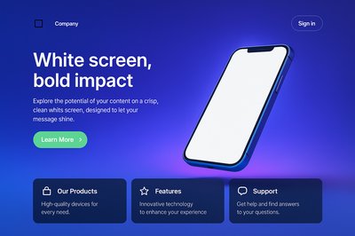 Dynamic Landing Page Design with Realistic Style