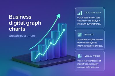 Dynamic Business Digital Graph Chart for Growth Investment