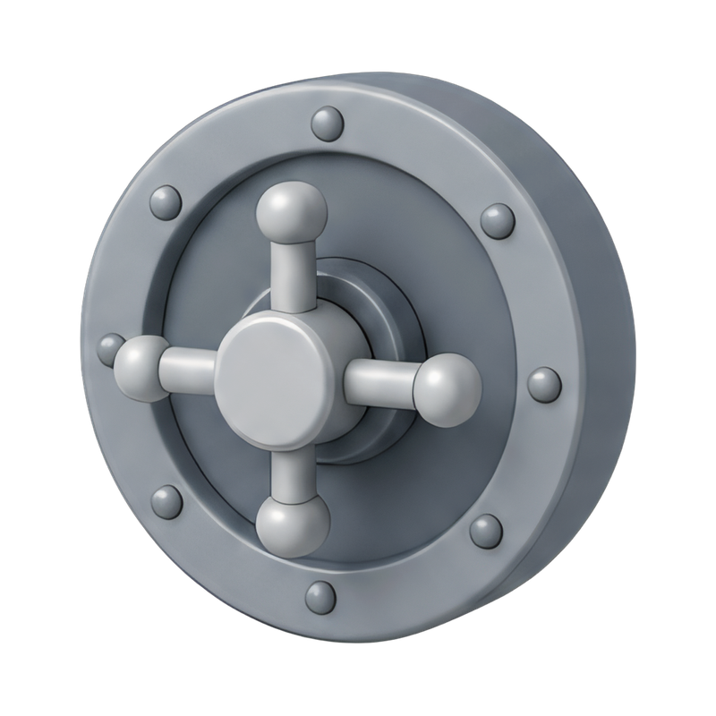 Functional vault wheel handle