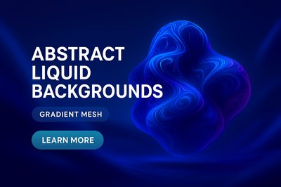 Abstract Liquid Background with Gradient Mesh Design