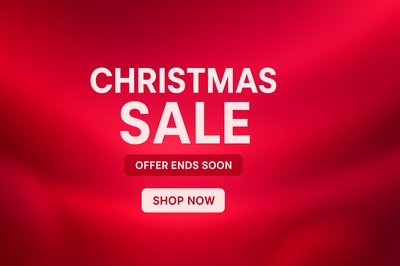 Christmas Sale Promotional Banner with Bold Typography
