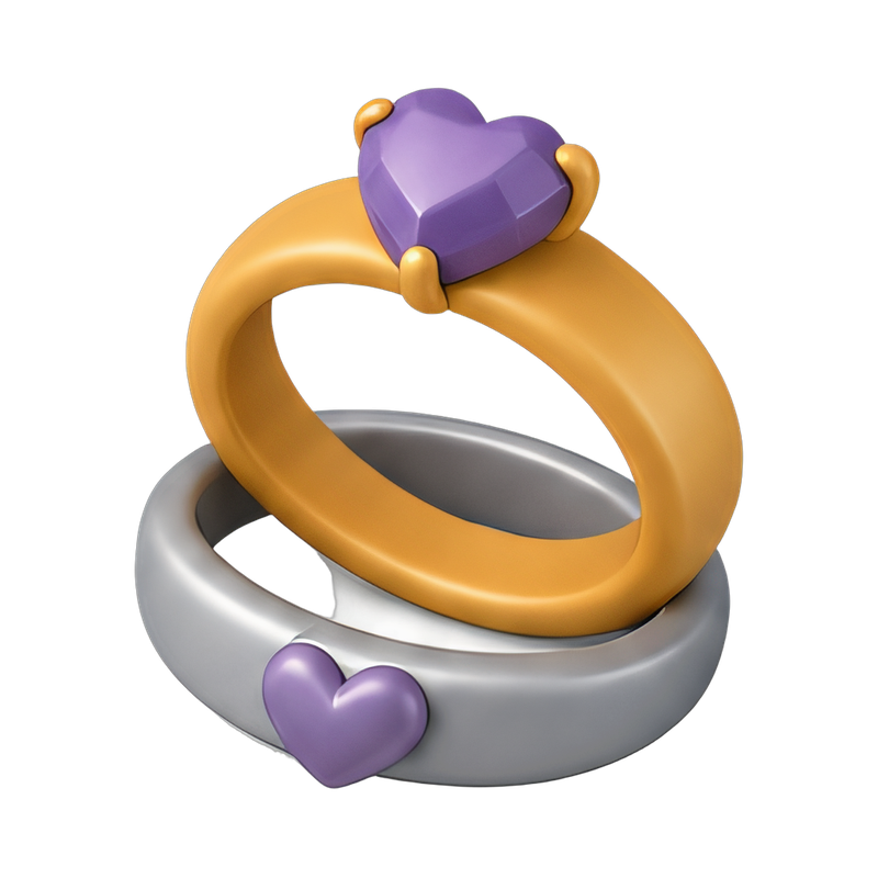 Elegant promise ring stack