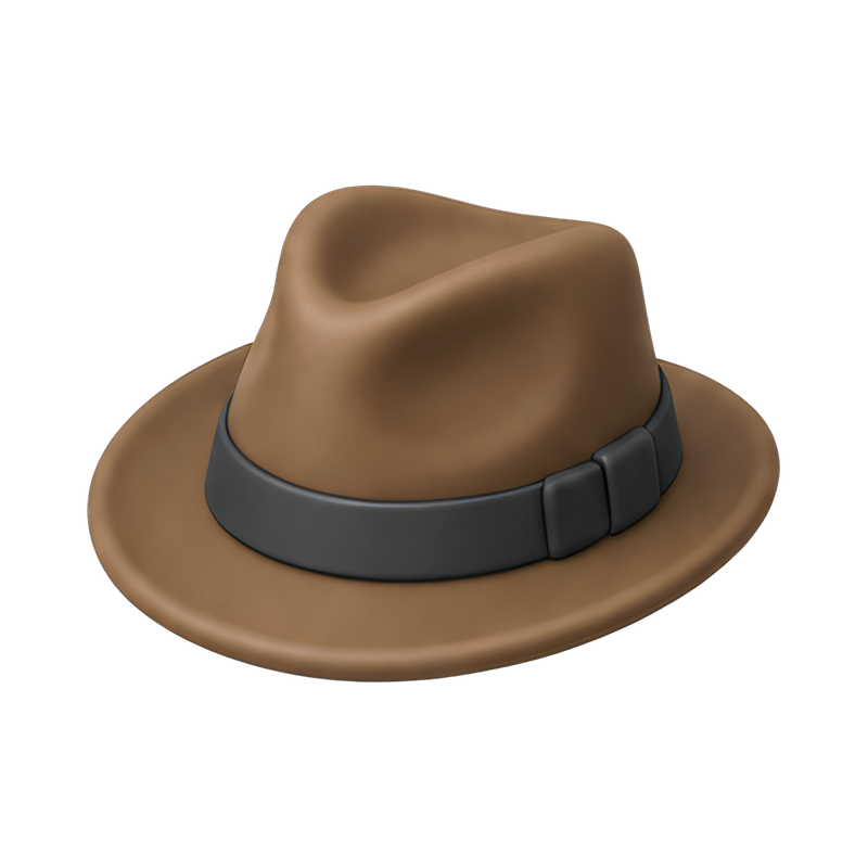 classic detective fedora hat