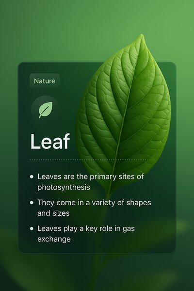 Leaf Design with Glass Block Effect for Web Page