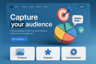 Dynamic Landing Page Design with Engaging Elements