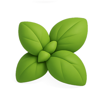 Stylized Green Leaf Design with Soft Texture