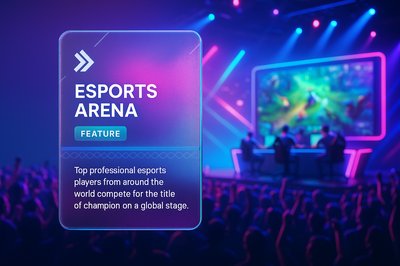 Dynamic Esports Arena with Engaged Fans and Colorful Lights