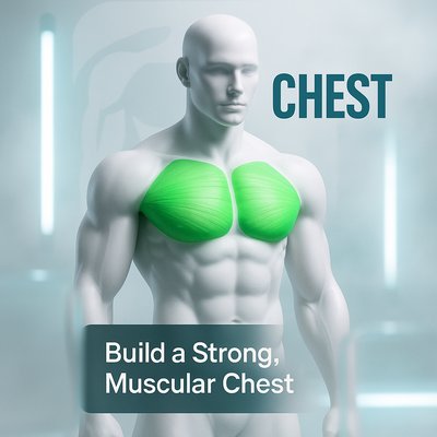 3D Muscle Anatomy Illustration of Chest Strengthening