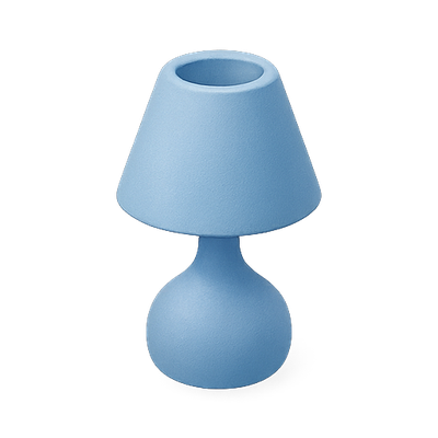 Minimalist Blue Table Lamp Design