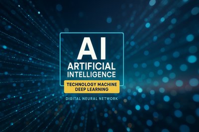Modern Graphic Representing Artificial Intelligence Concepts