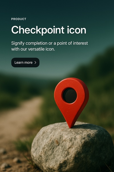 Stylish Checkpoint Icon for Web Design