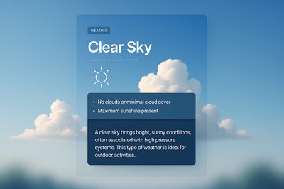 Clear Sky with Informative Overlay for Weather Display