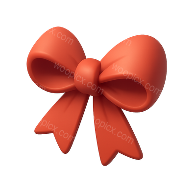 Stylish 3D Decorative Bow Icon in Isometric View