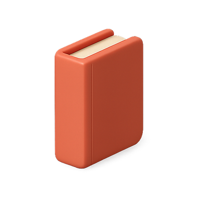 Minimalist 3D Render of a Closed Book