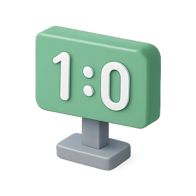 Scoreboard Icon Representing a Sports Score