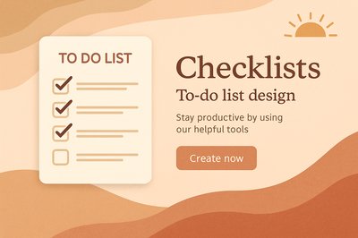 Boho Style Checklist Design for Productive To-Do Lists