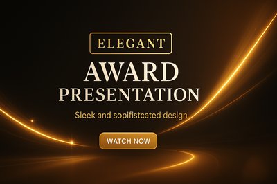 Elegant Award Presentation Graphic with Modern Design Elements