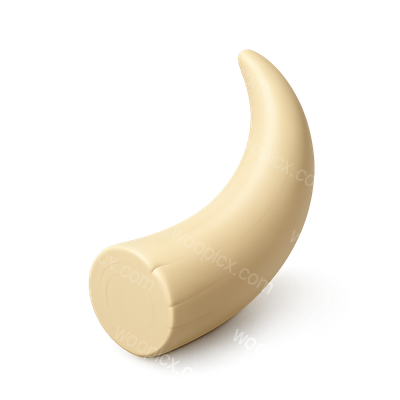 Stylized 3D Ivory Elephant Tusk Icon