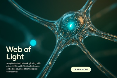 Elegant Technological Web of Light with Micro-LEDs