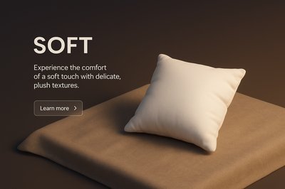 Soft Textured Pillow in a Minimalist Scene