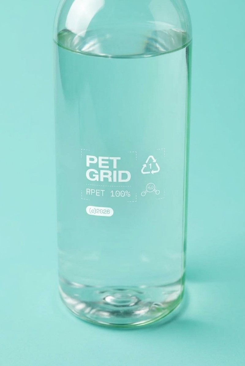 clear pet bottle on white