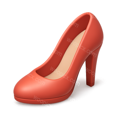 Stylish Isometric 3D High Heel Shoe Design