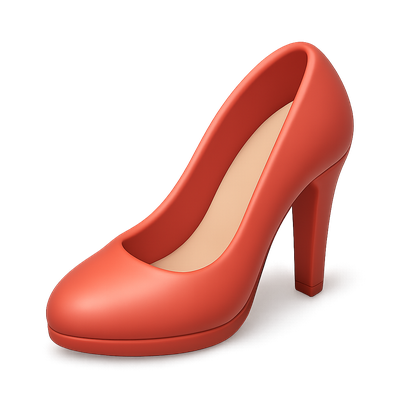 Stylish Isometric 3D High Heel Shoe Design