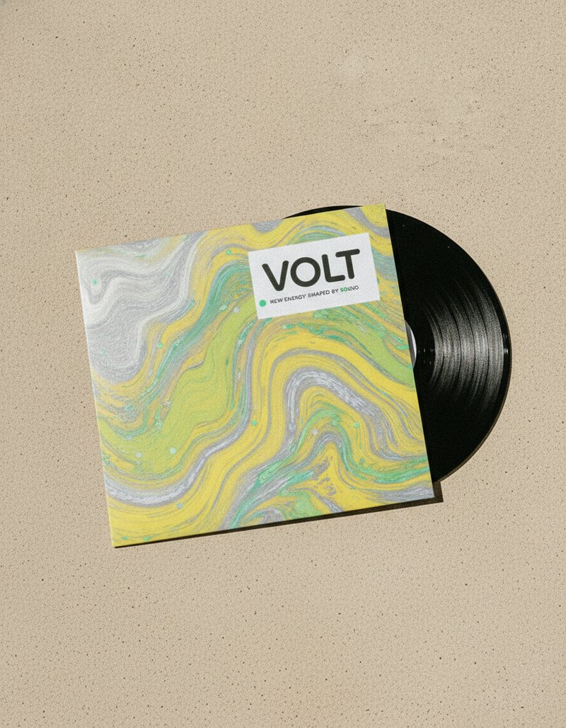 Vibrant vinyl record sleeve