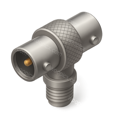 3D Coaxial Adapter Icon with Isometric View
