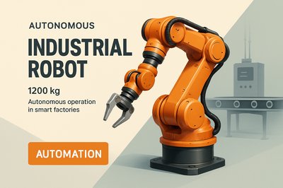 Smart Factory Automation: Industrial Robot in Action