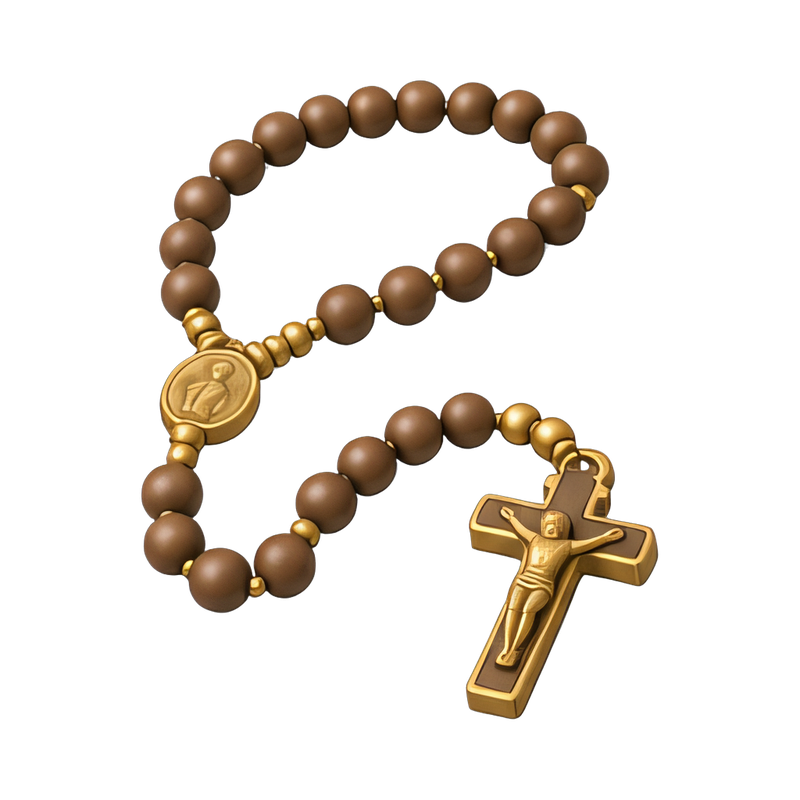 elegant rosary with crucifix