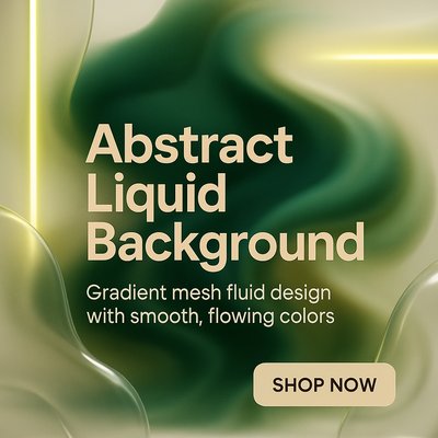 Abstract Liquid Background with Gradient Mesh Design