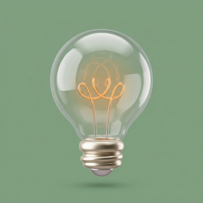 glowing lightbulb on dark background