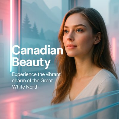 Contemporary Portrait Emphasizing Canadian Beauty and Natural Charm