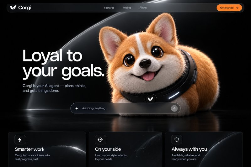 Engaging AI Agent Landing Page