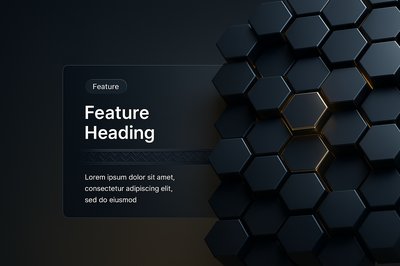 Futuristic Hexagonal Digital Banner with 3D Texture
