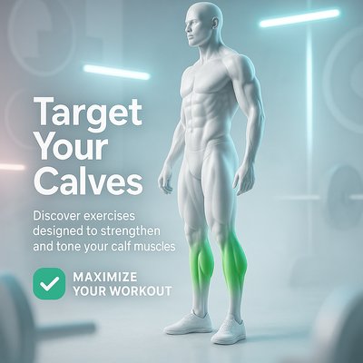 Fitness Illustration Highlighting Calf Exercises