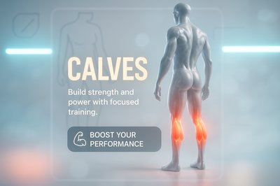 Fitness Training Graphic Focused on Calves Strength