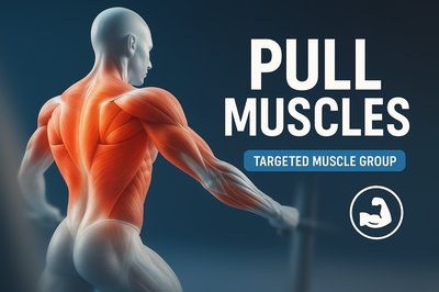 Informative Graphic on Pull Muscles and Targeted Muscle Groups