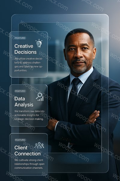 Business Meeting in Office with Corporate Manager Portrait