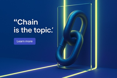 Neon Chain Composition with Illuminating Elements
