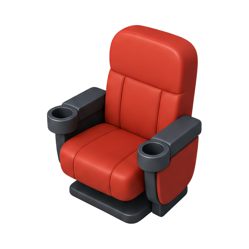 modern red cinema seat