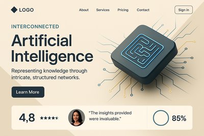 Technologically Advanced Landing Page for AI